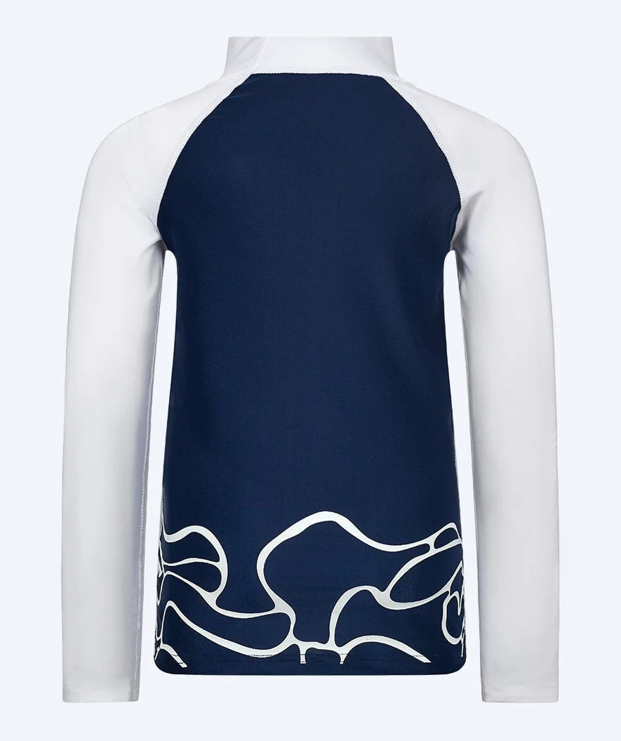 Watery UV Shirt für Kinder - Chilton Langarm Rashguard - Donkerblau/Weiß - Image 13