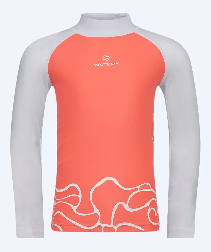 Watery UV Shirt für Kinder - Chilton Langarm Rashguard - Hellrosa/Weiß - Image 11