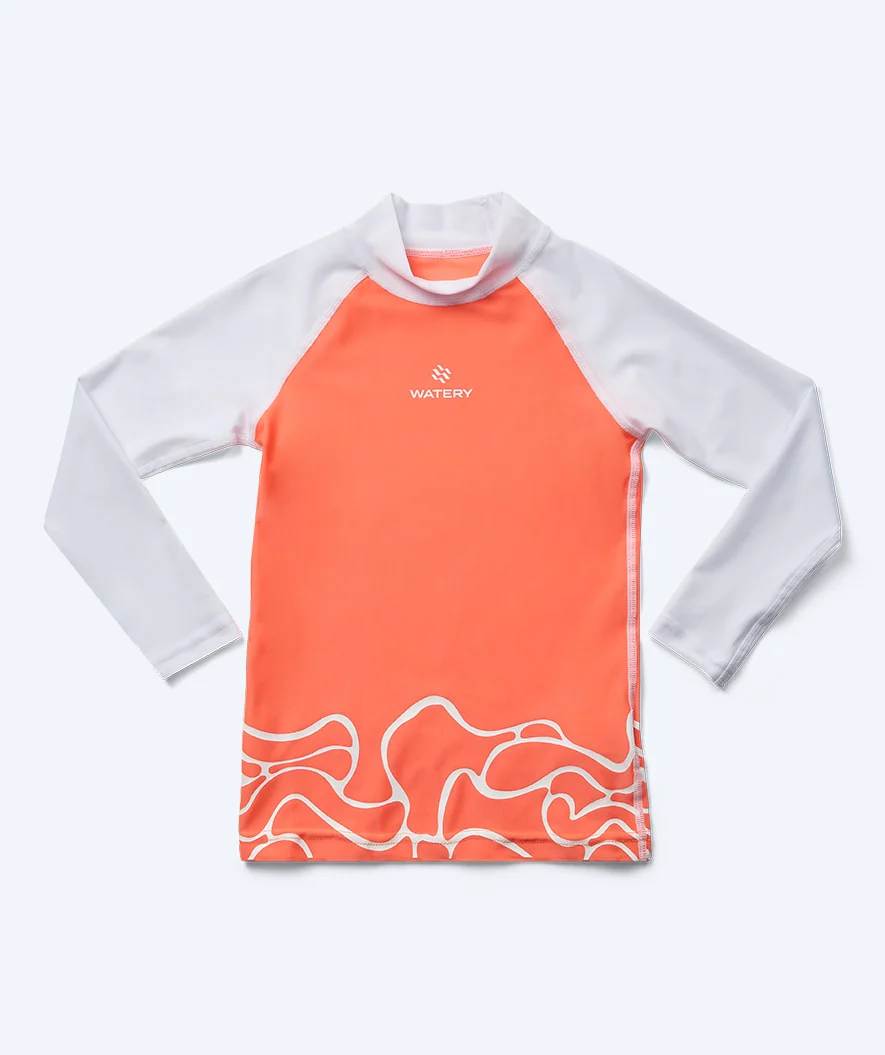 Watery UV Shirt für Kinder - Chilton Langarm Rashguard - Hellrosa/Weiß - Image 13