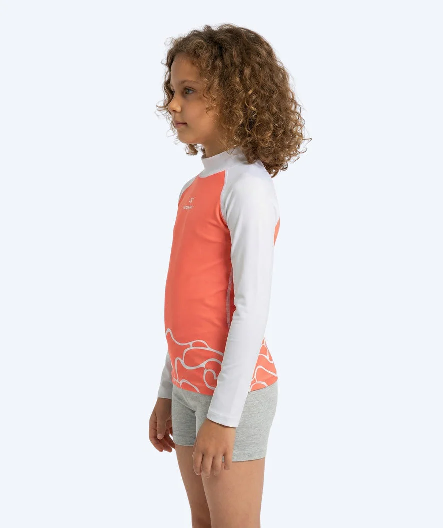 Watery UV Shirt für Kinder - Chilton Langarm Rashguard - Hellrosa/Weiß - Image 3