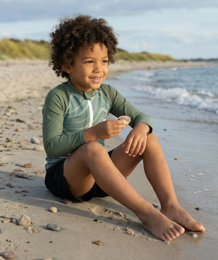 Watery UV Shirt für Kinder - Fjord Langarm Rashguard - Grün - Image 6