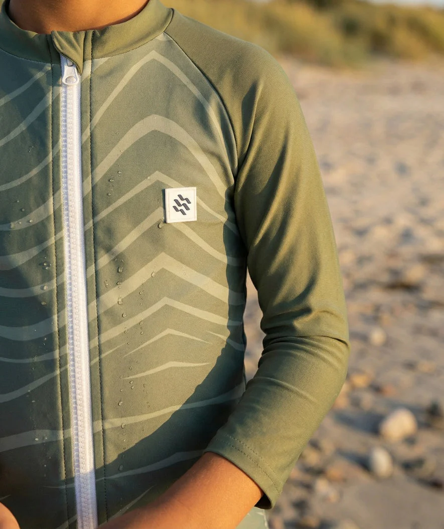 Watery UV Shirt für Kinder - Fjord Langarm Rashguard - Grün - Image 7
