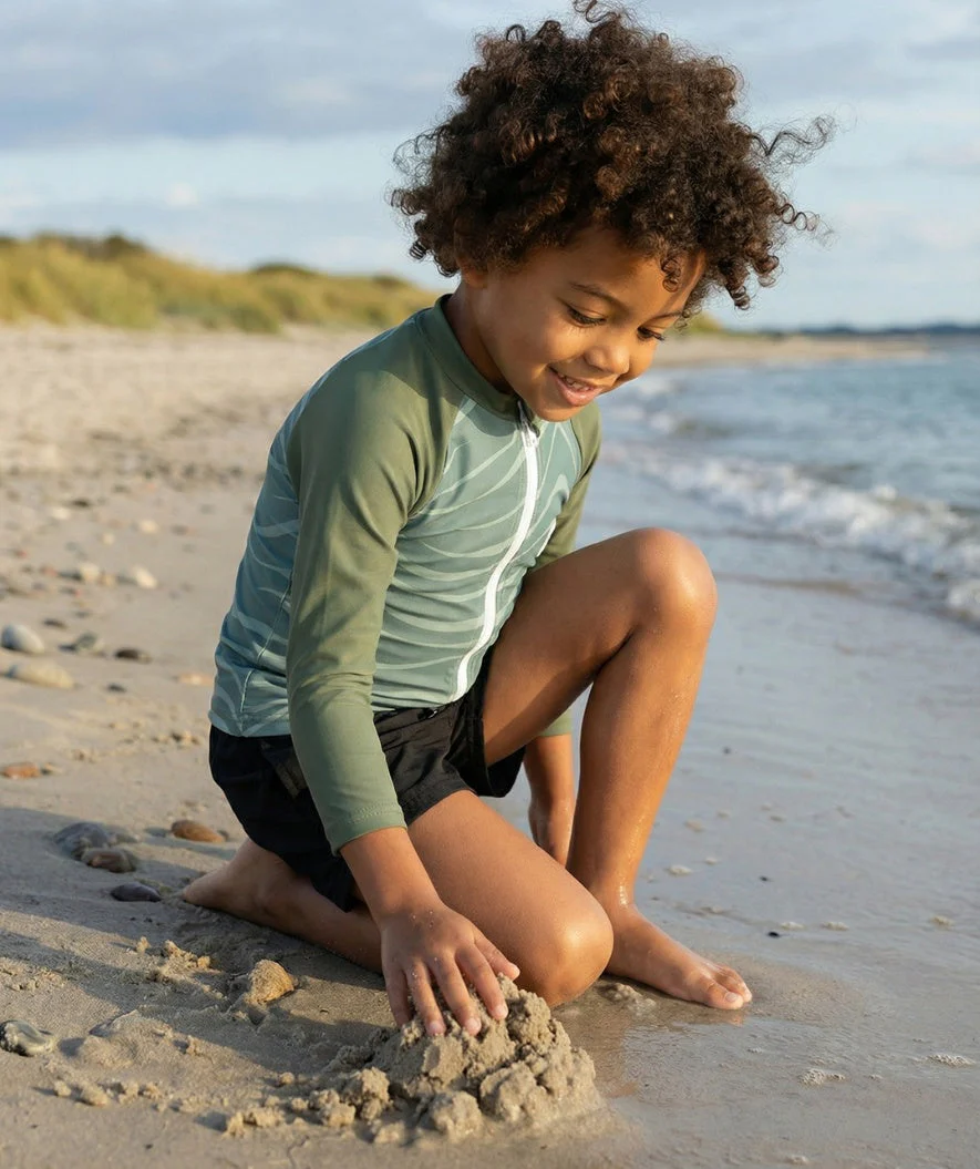 Watery UV Shirt für Kinder - Fjord Langarm Rashguard - Grün - Image 8