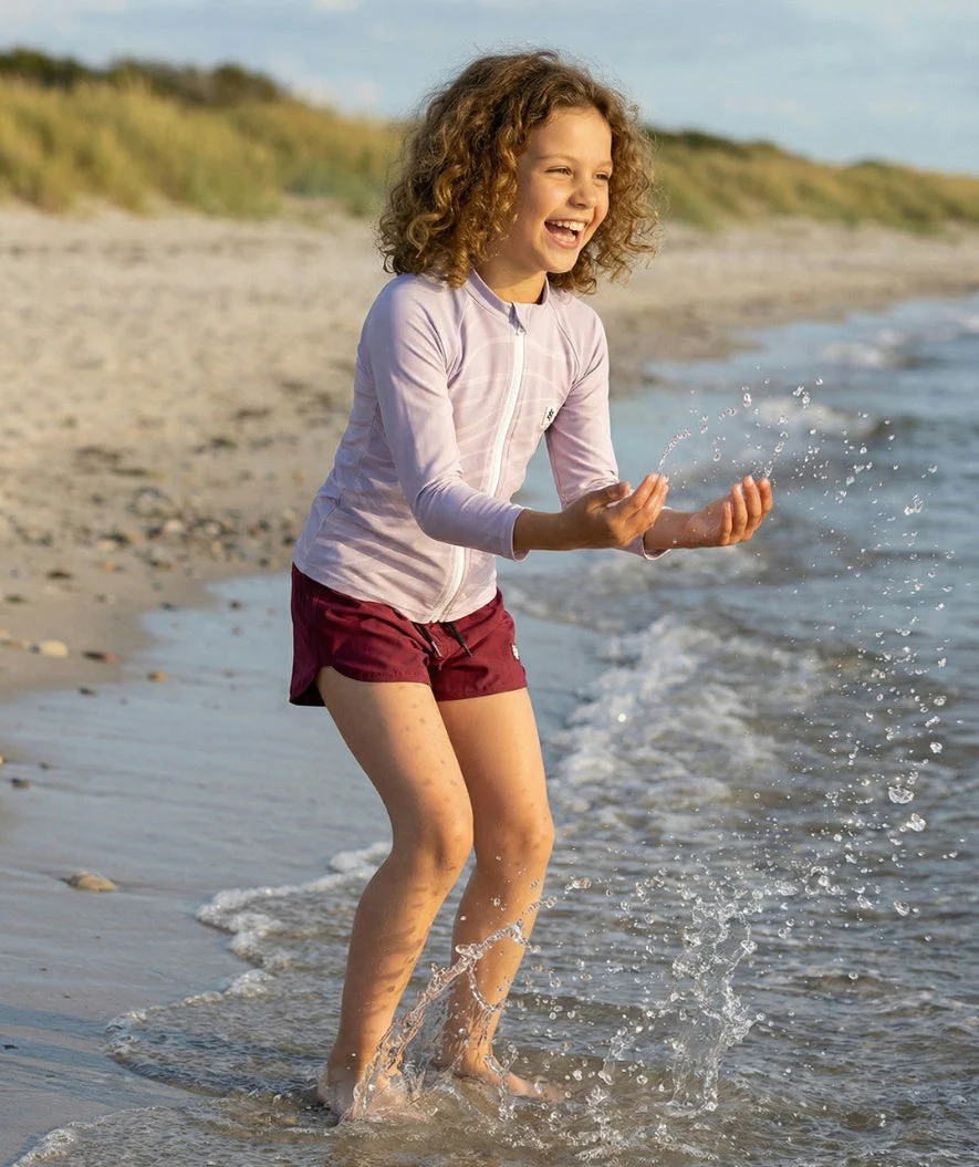 Watery UV Shirt für Kinder - Fjord Langarm Rashguard - Rosa - Image 4