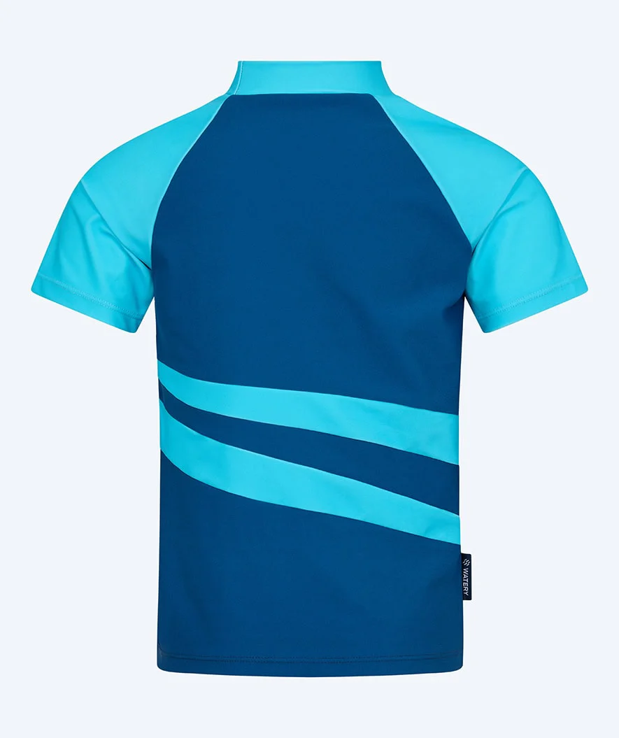 Watery UV Shirt für Kinder - Manami Kurzarm Rashguard - Atlantic Blue - Image 6