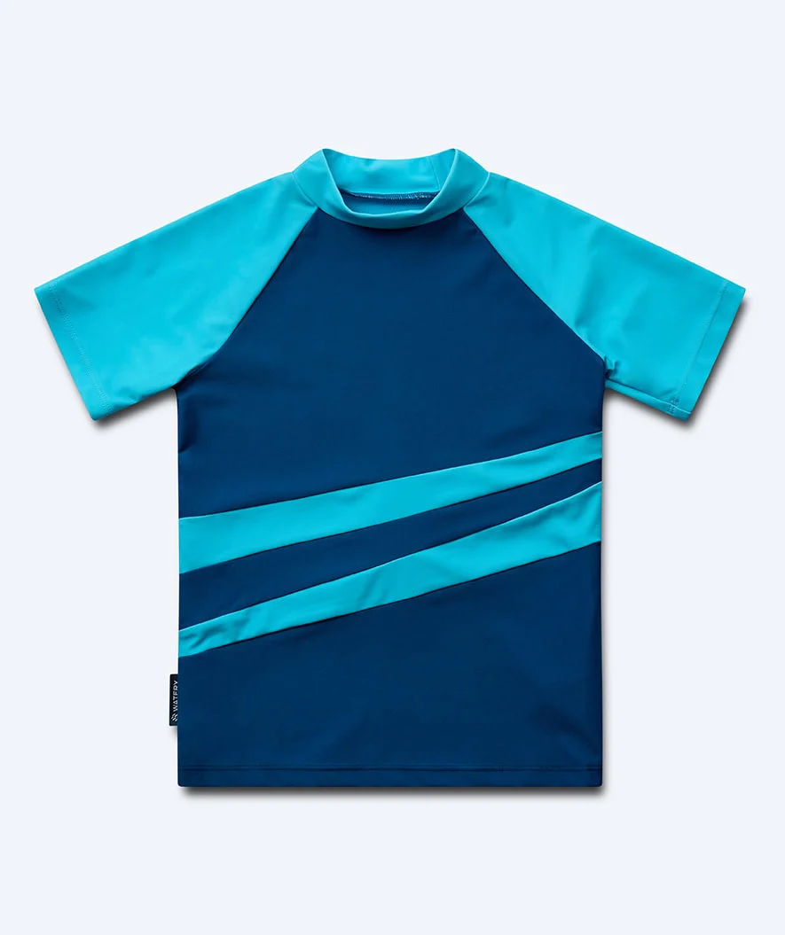 Watery UV Shirt für Kinder - Manami Kurzarm Rashguard - Atlantic Blue - Image 7