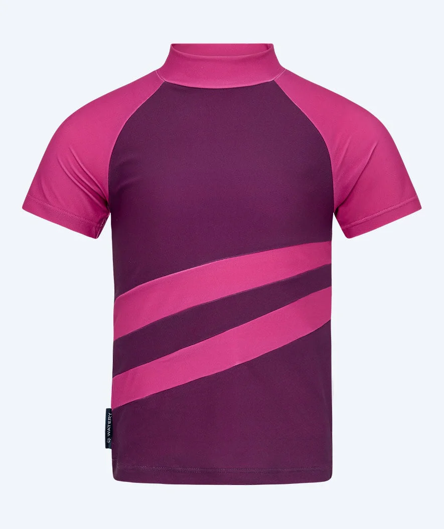 Watery UV Shirt für Kinder - Manami Kurzarm Rashguard - Lila - Image 5
