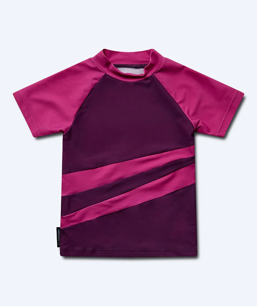 Watery UV Shirt für Kinder - Manami Kurzarm Rashguard - Lila - Image 7