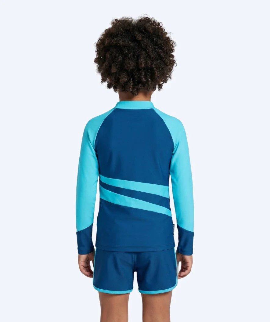 Watery UV Shirt für Kinder - Manami Langarm Rashguard - Atlantic Blue - Image 2