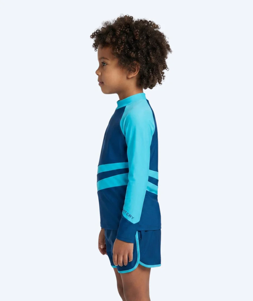 Watery UV Shirt für Kinder - Manami Langarm Rashguard - Atlantic Blue - Image 3