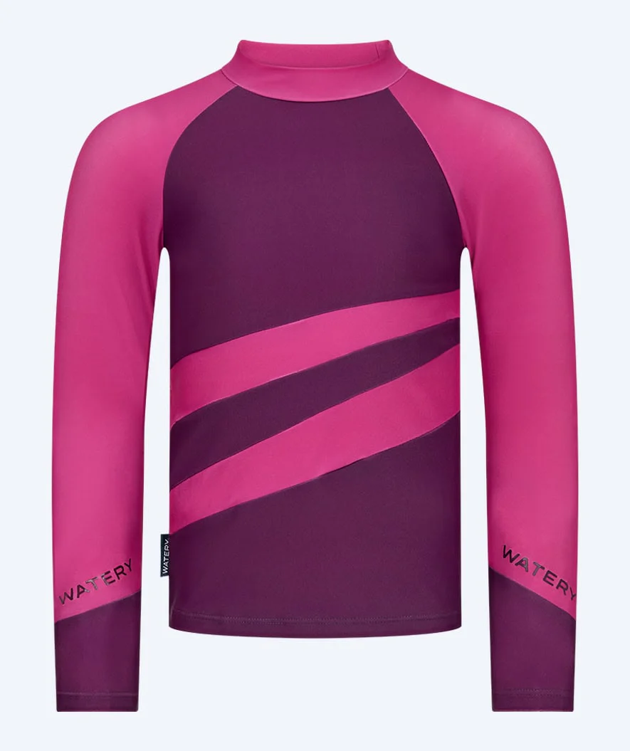 Watery UV Shirt für Kinder - Manami Langarm Rashguard - Lila - Image 7
