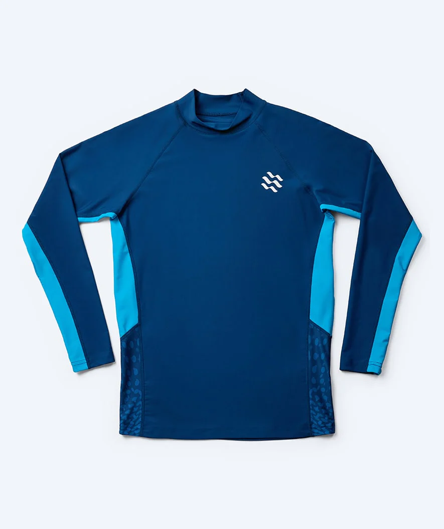 Watery UV Shirt für Herren - Scylla Langarm Rashguard - Donkerblau/Hellblau - Image 4