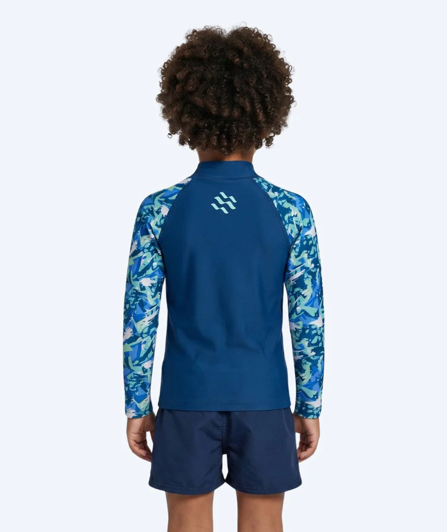Watery UV Shirt für Kinder - Katsu Langarm Rashguard - Hellblau/Donkerblau - Image 2