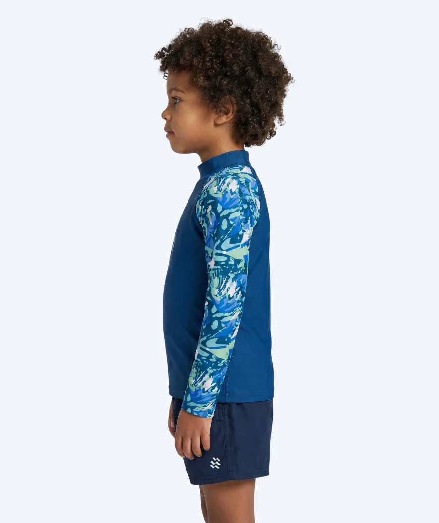 Watery UV Shirt für Kinder - Katsu Langarm Rashguard - Hellblau/Donkerblau - Image 3
