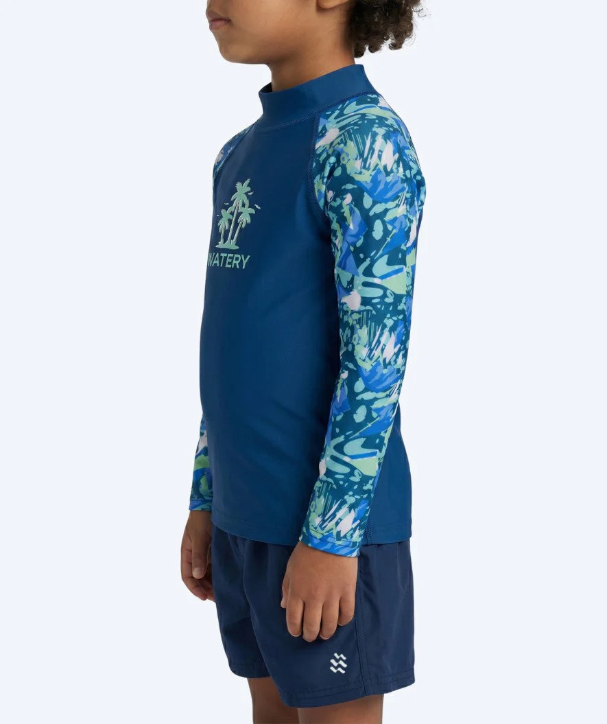 Watery UV Shirt für Kinder - Katsu Langarm Rashguard - Hellblau/Donkerblau - Image 6