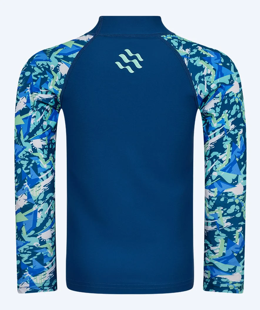 Watery UV Shirt für Kinder - Katsu Langarm Rashguard - Hellblau/Donkerblau - Image 9