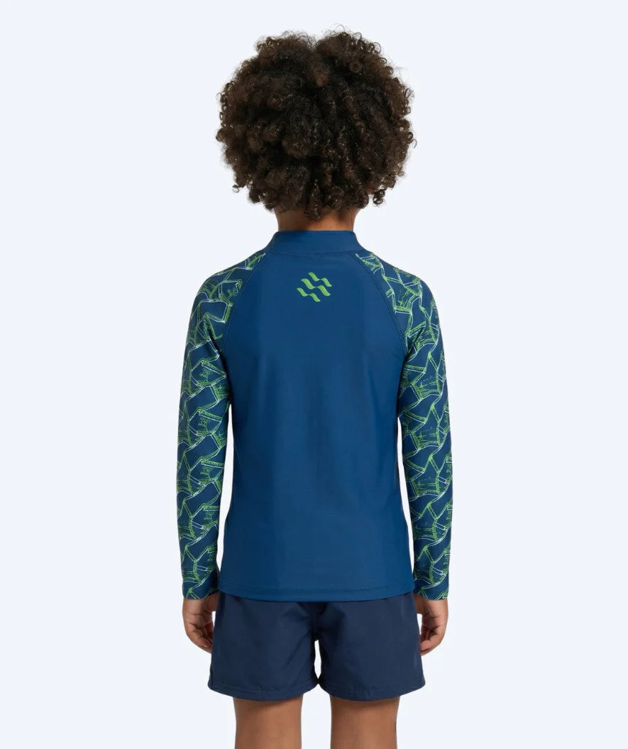 Watery UV Shirt für Kinder - Katsu Langarm Rashguard - Grün/Donkerblau - Image 2