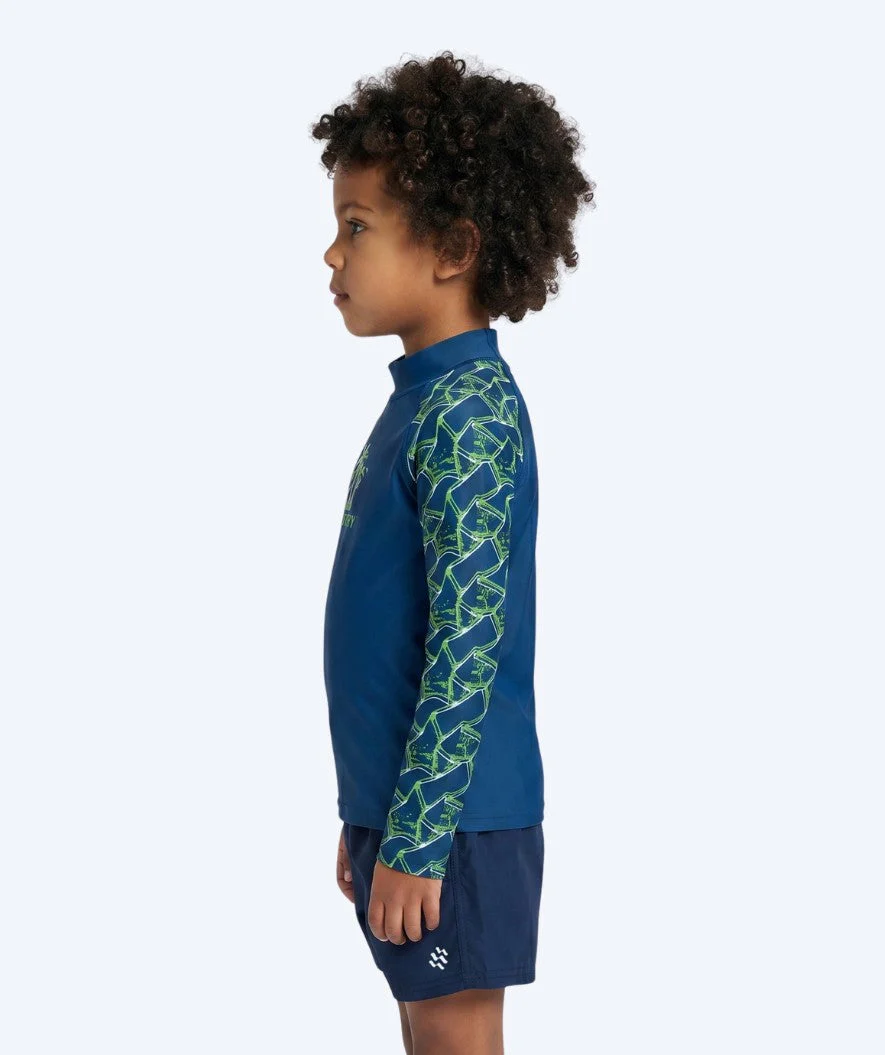 Watery UV Shirt für Kinder - Katsu Langarm Rashguard - Grün/Donkerblau - Image 3