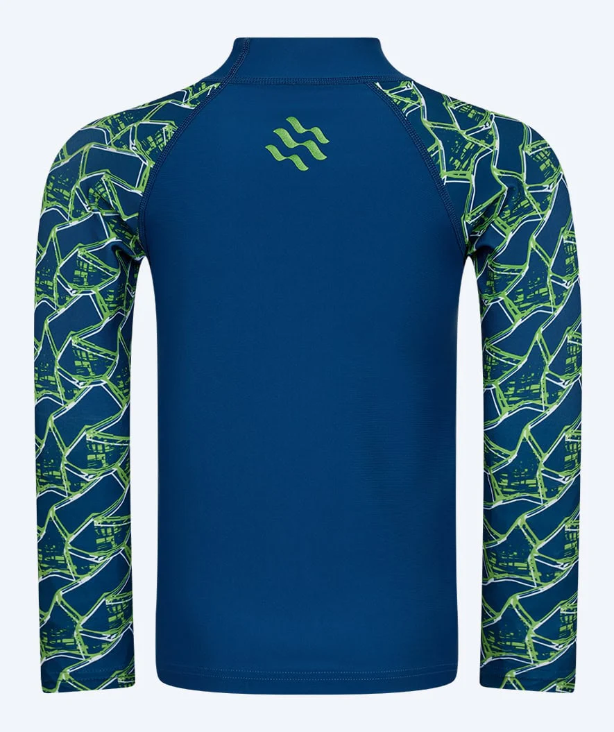 Watery UV Shirt für Kinder - Katsu Langarm Rashguard - Grün/Donkerblau - Image 8