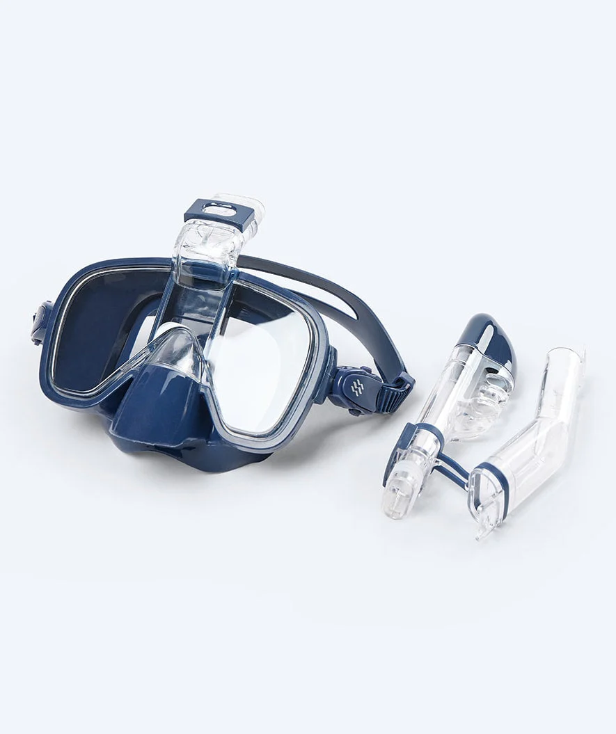 Watery Vollgesichtsmaske zum Schnorcheln für Kinder - Pearl - Donkerblau - Image 5