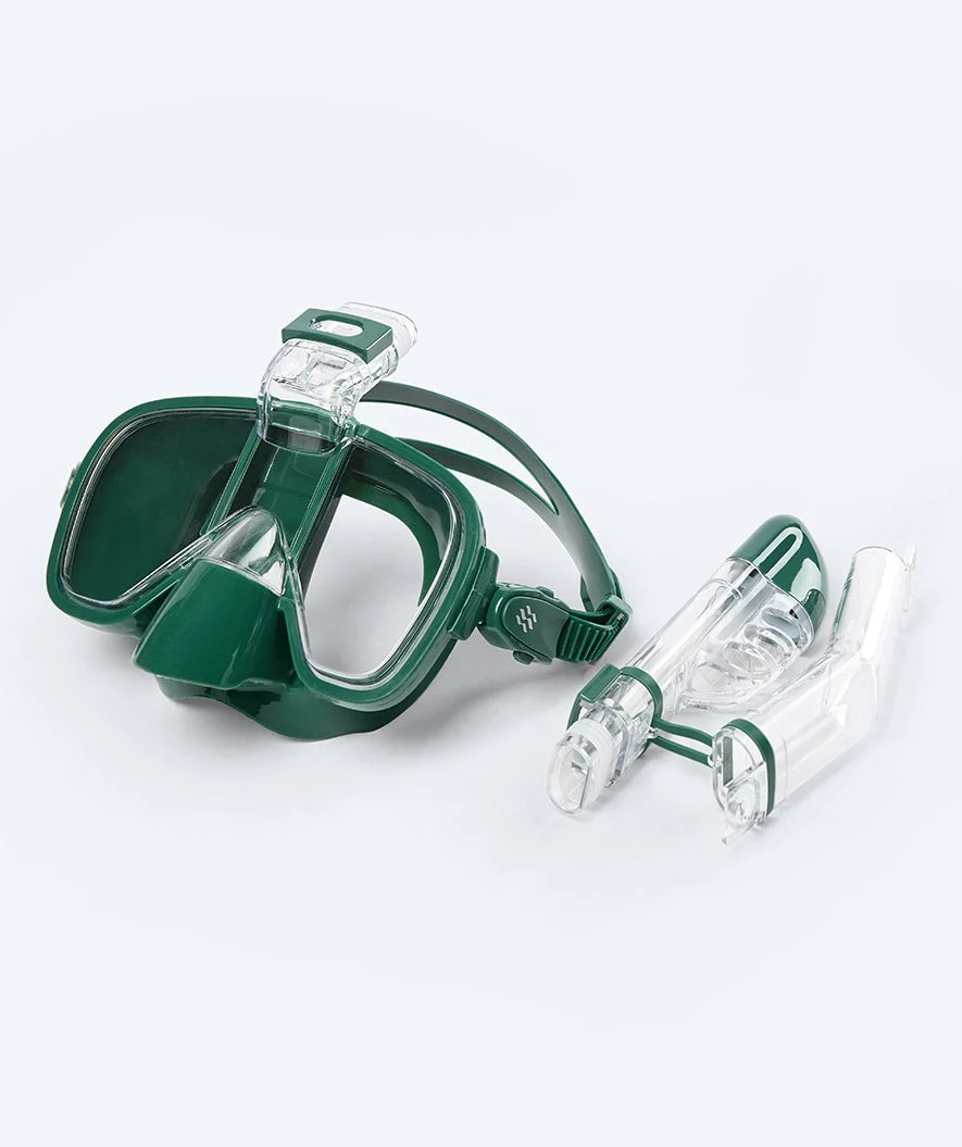 Watery Vollgesichtsmaske zum Schnorcheln für Kinder - Pearl - Dunkelgrün - Image 5