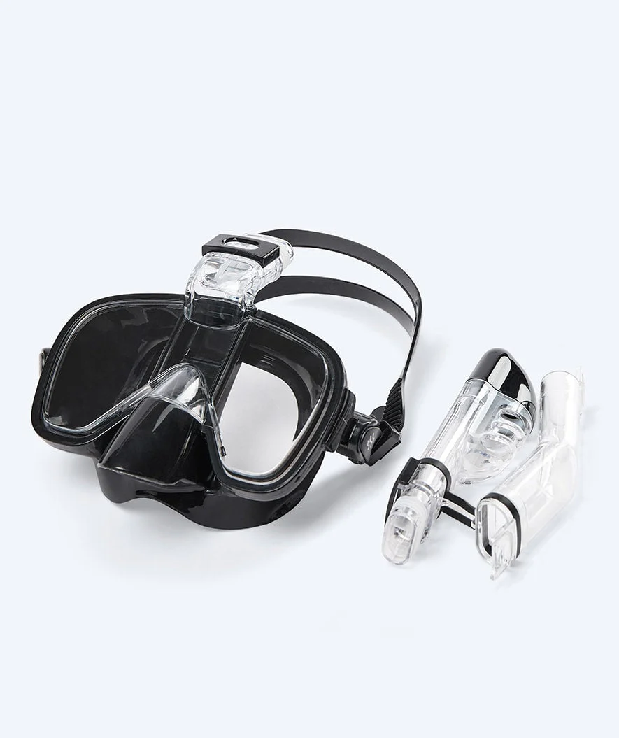 Watery Vollgesichtsmaske zum Schnorcheln für Kinder - Pearl - Schwarz - Image 5