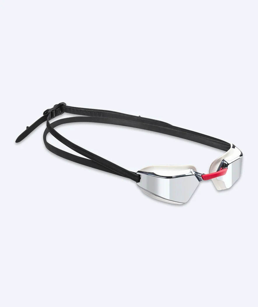 Watery Wettkampf Schwimbrille - Brooks Mirror - Weiß/Silber