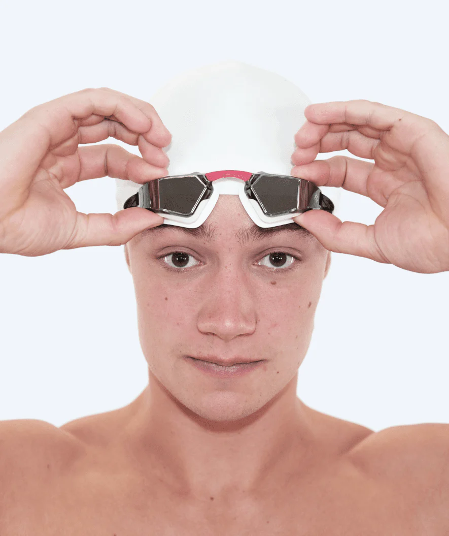 Watery Wettkampf Schwimbrille - Brooks Mirror - Weiß/Silber - Image 7