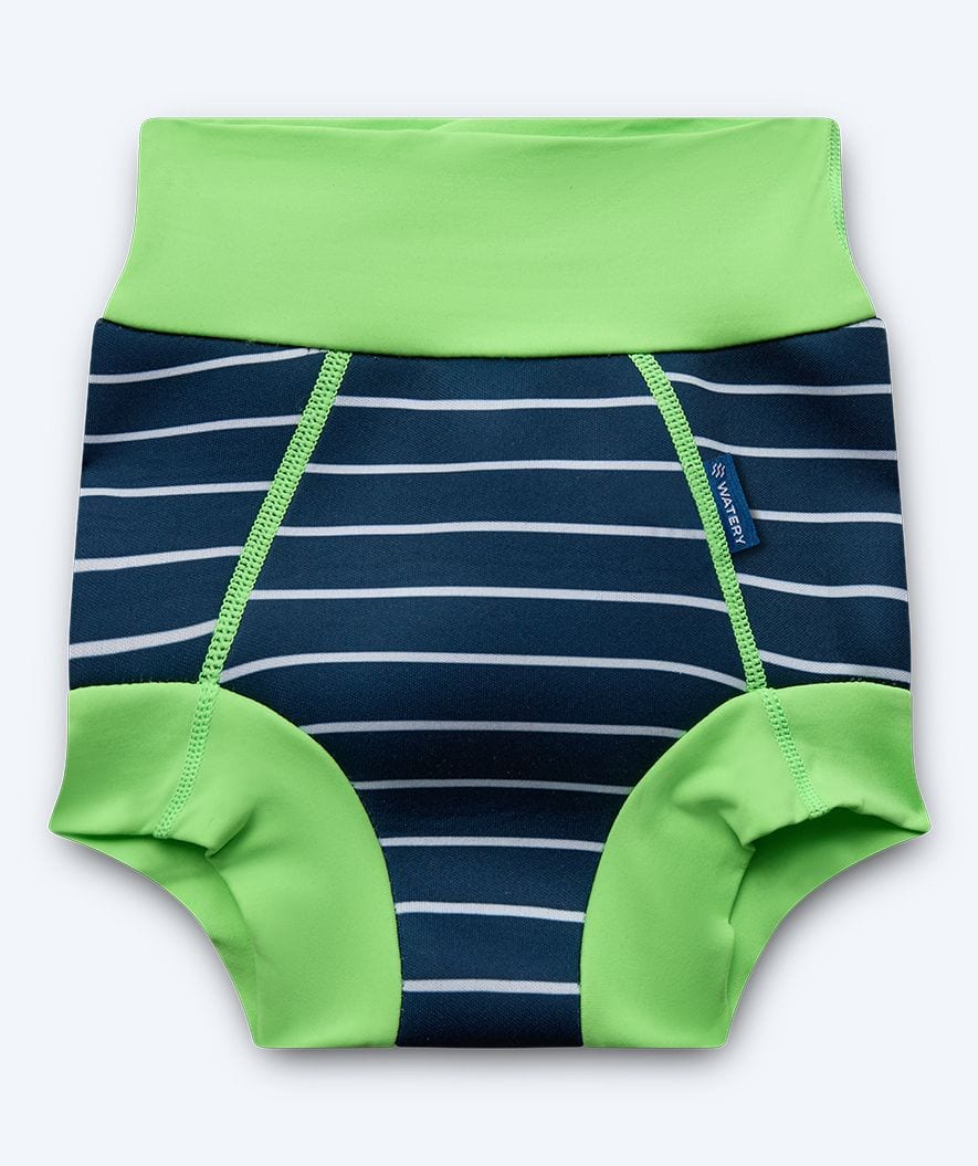 Watery Schwimmwindelhosen für Kinder - Neoprene Swim Nappy - Green Stripes - Image 6