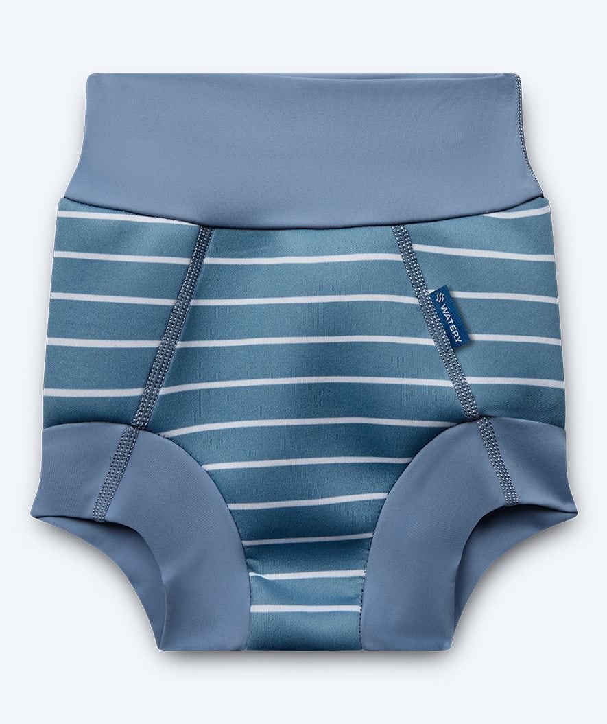 Watery Schwimmwindelhosen für Kinder - Neoprene Swim Nappy - Nordic Blue Stripes - Image 9
