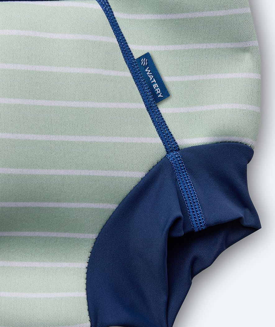 Watery Schwimmwindelhosen für Kinder - Neoprene Swim Nappy - Nordic Green Stripes - Image 11