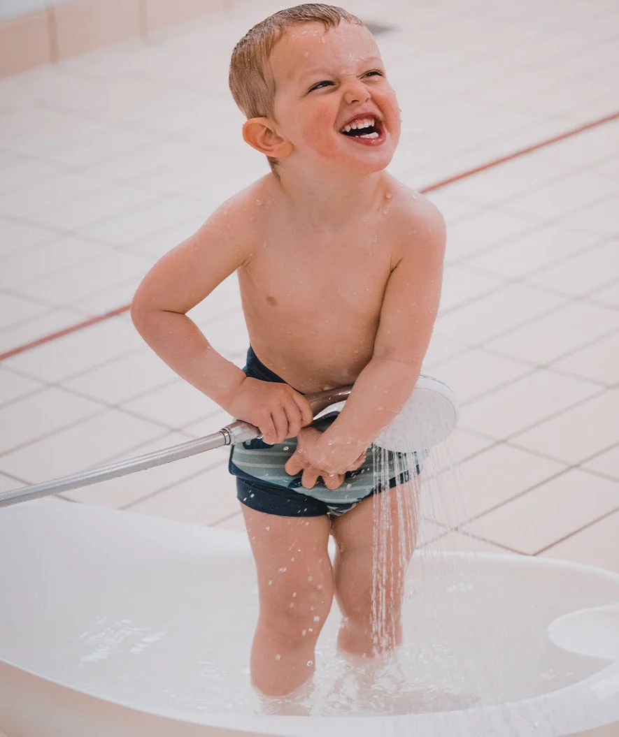 Watery Schwimmwindelhosen für Kinder - Neoprene Swim Nappy - Nordic Green Stripes - Image 6