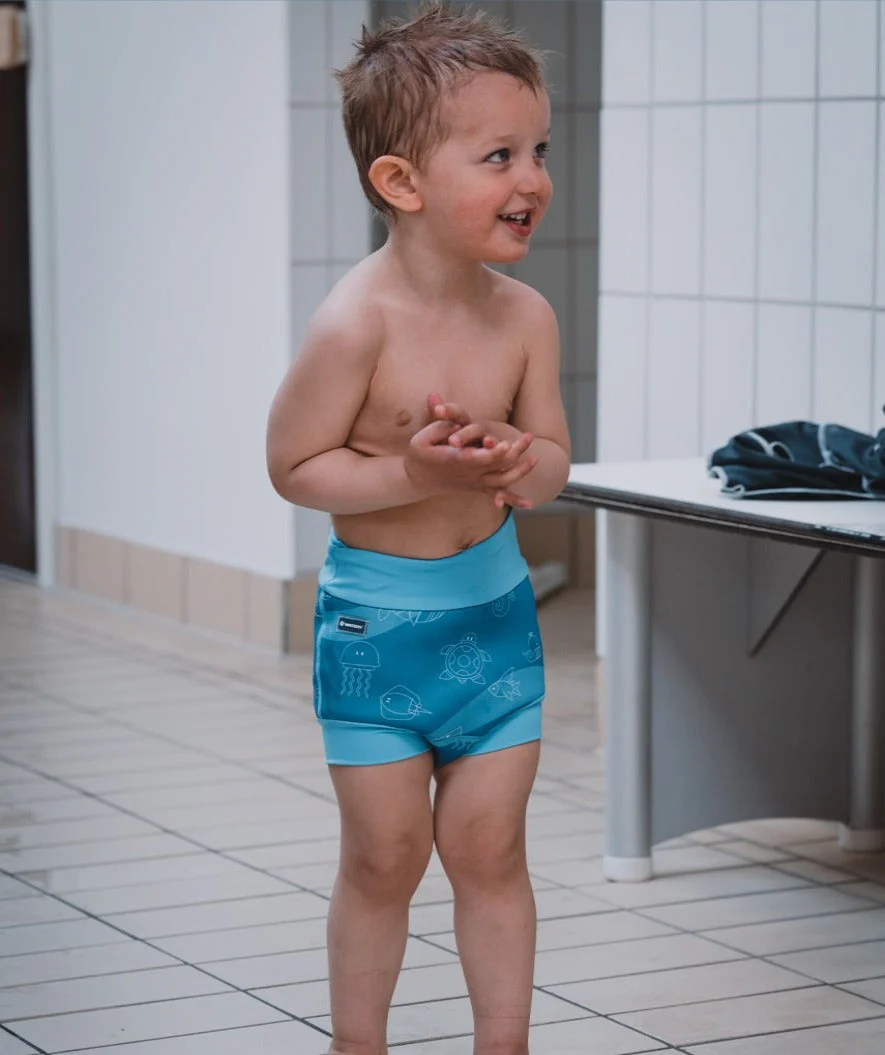 Watery Schwimmwindelhosen für Kinder - Neoprene Swim Nappy - Purple Stripes - Image 10