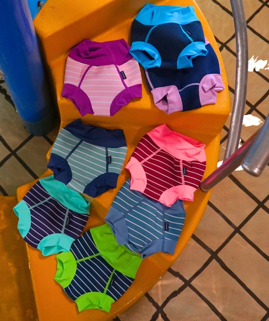 Watery Schwimmwindelhosen für Kinder - Neoprene Swim Nappy - Purple Stripes - Image 16