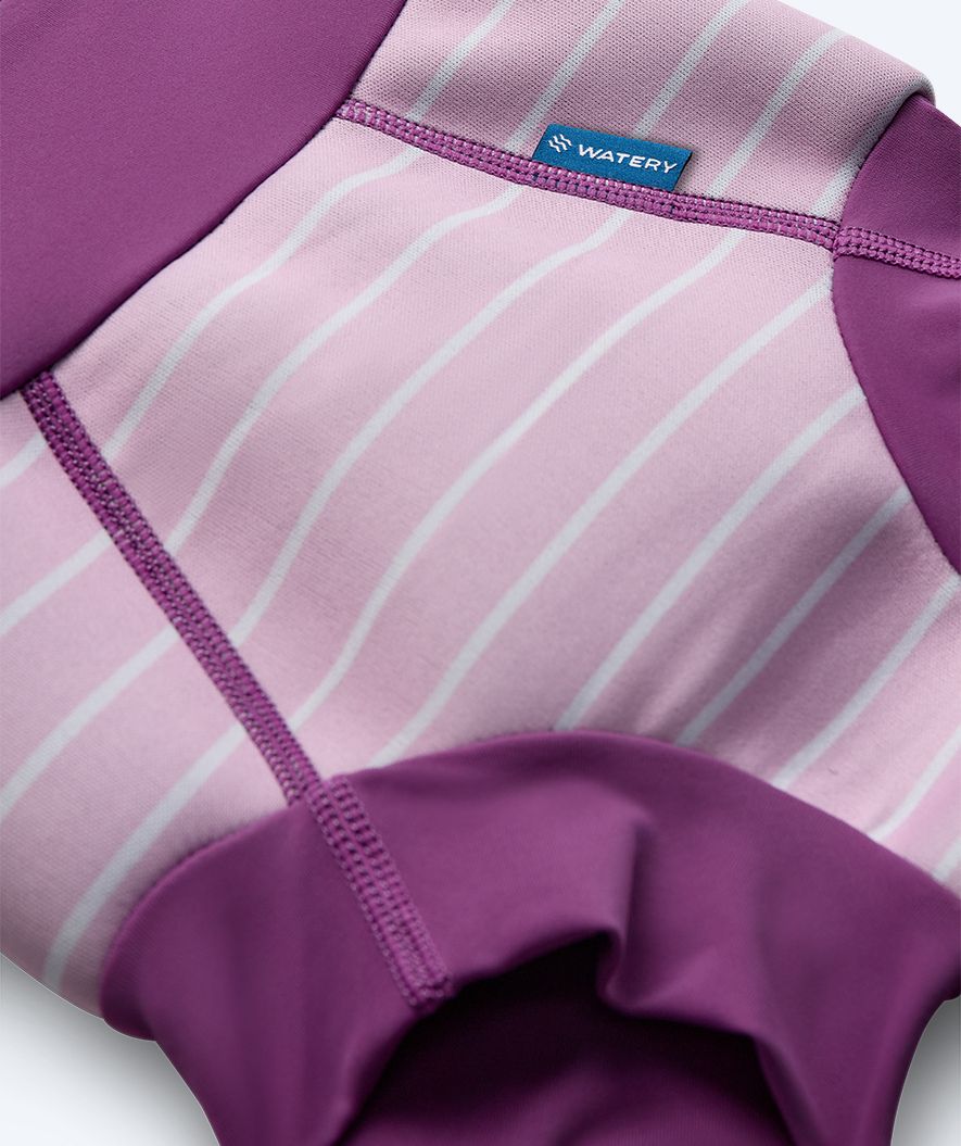 Watery Schwimmwindelhosen für Kinder - Neoprene Swim Nappy - Purple Stripes - Image 3