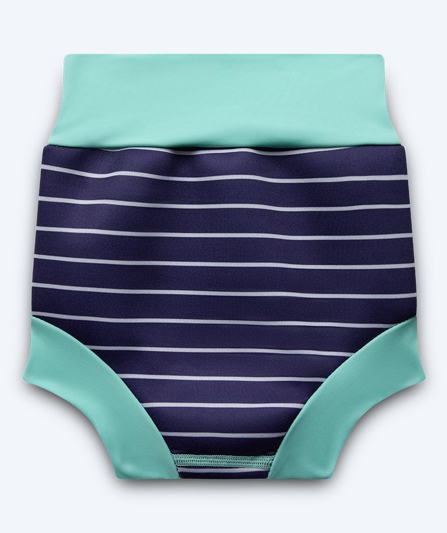 Watery Schwimmwindelhosen für Kinder - Neoprene Swim Nappy - Turquoise Stripes - Image 2